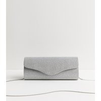 Silver Sparkly Barrel Clutch Bag New Look | New Look (UK)
