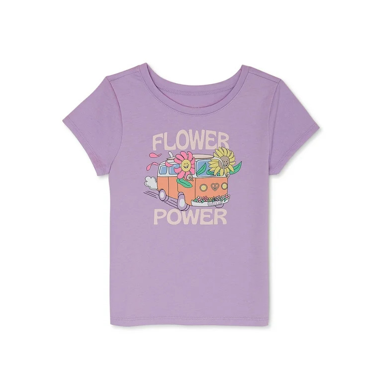 Garanimals Toddler Girl Short Sleeve Graphic T-Shirt, Sizes 18M-5T | Walmart (US)