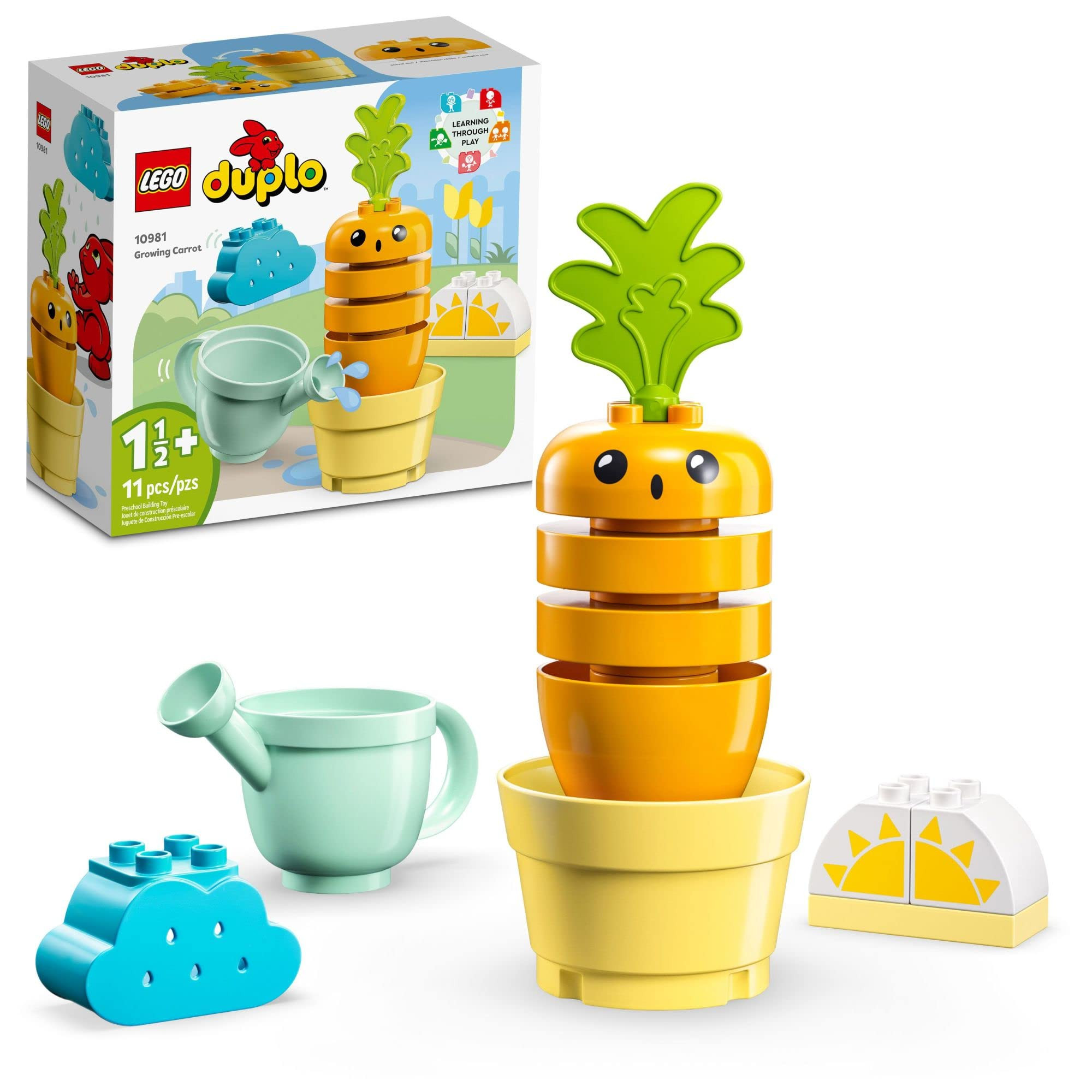 LEGO DUPLO My First Growing Carrot 10981, Stacking Toys for Babies 1.5+ Years Old with 4 Vegetabl... | Amazon (US)