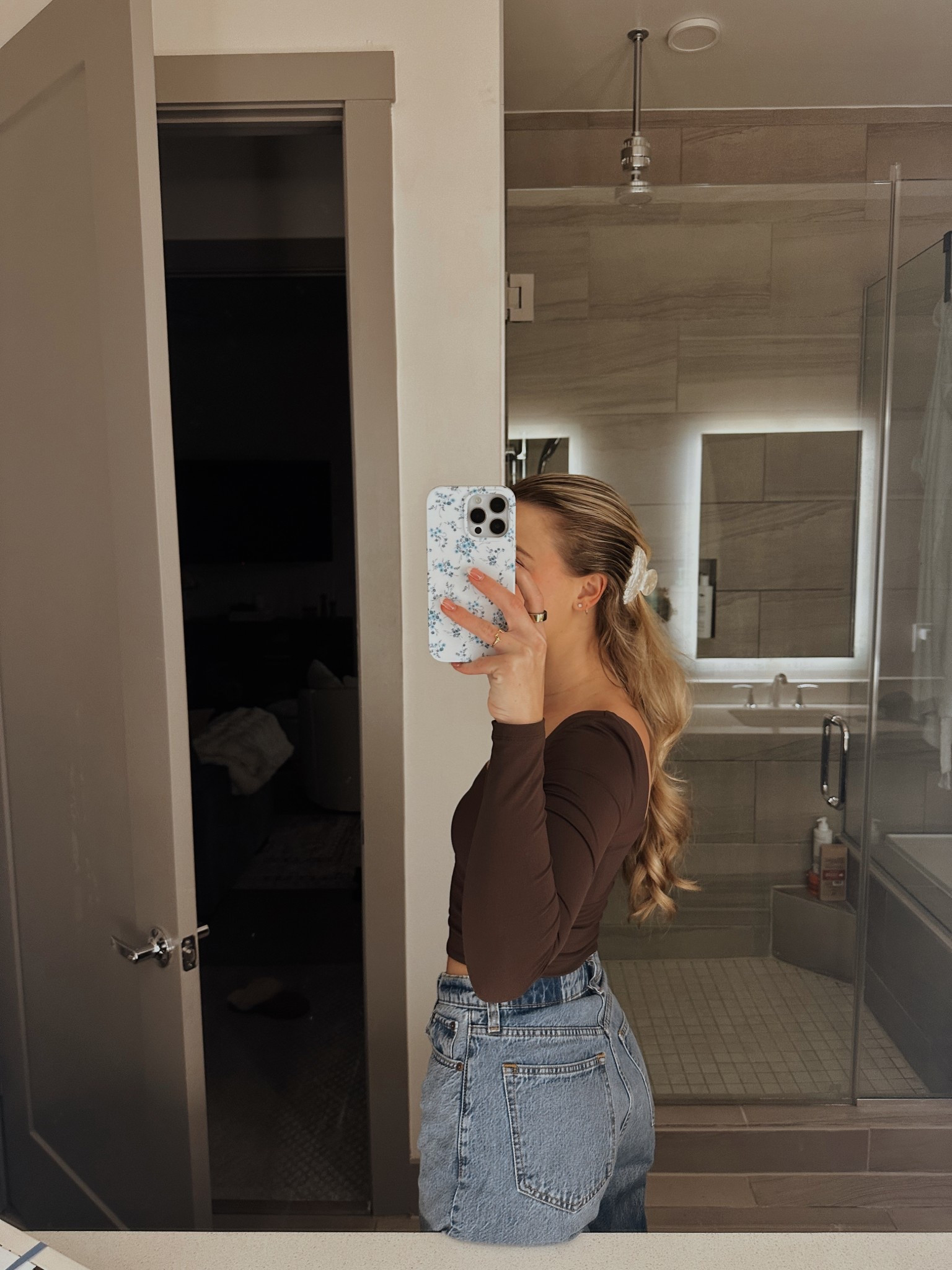 date night casual, casual but cute, bodysuit, brown top, cute top & jeans 

#LTKdayinmylife #LTKootd #LTKFindsUnder100