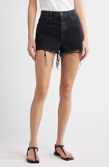 FRAME The Dare High Waist Denim Cutoff Shorts in Forbidden at Nordstrom Rack, Size 27 | Nordstrom Rack