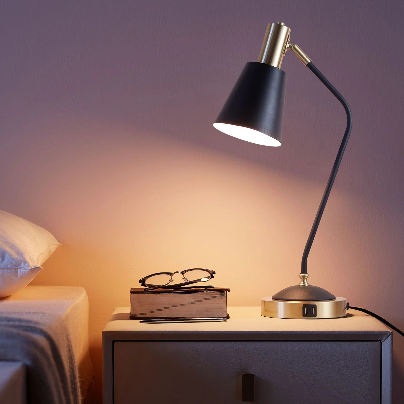 Dimmable Table Lamp With Usb And Touch Control | Wayfair North America