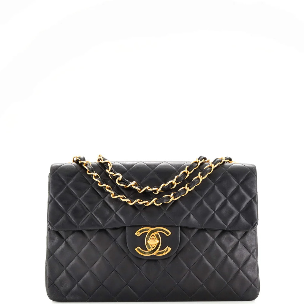 Vintage Classic Single Flap Bag Quilted Lambskin Maxi | Rebag
