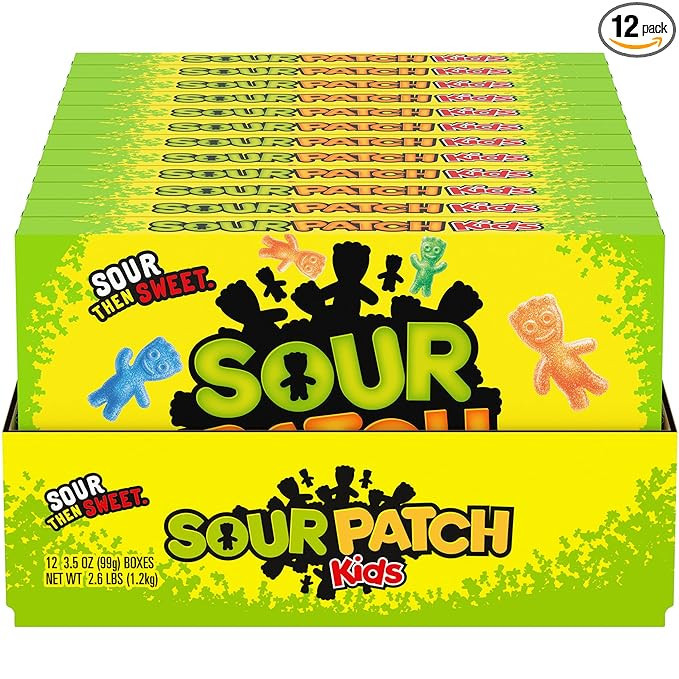 Sour Patch Kids Soft & Chewy Candy, 12 - 3.5 oz Boxes | Amazon (US)