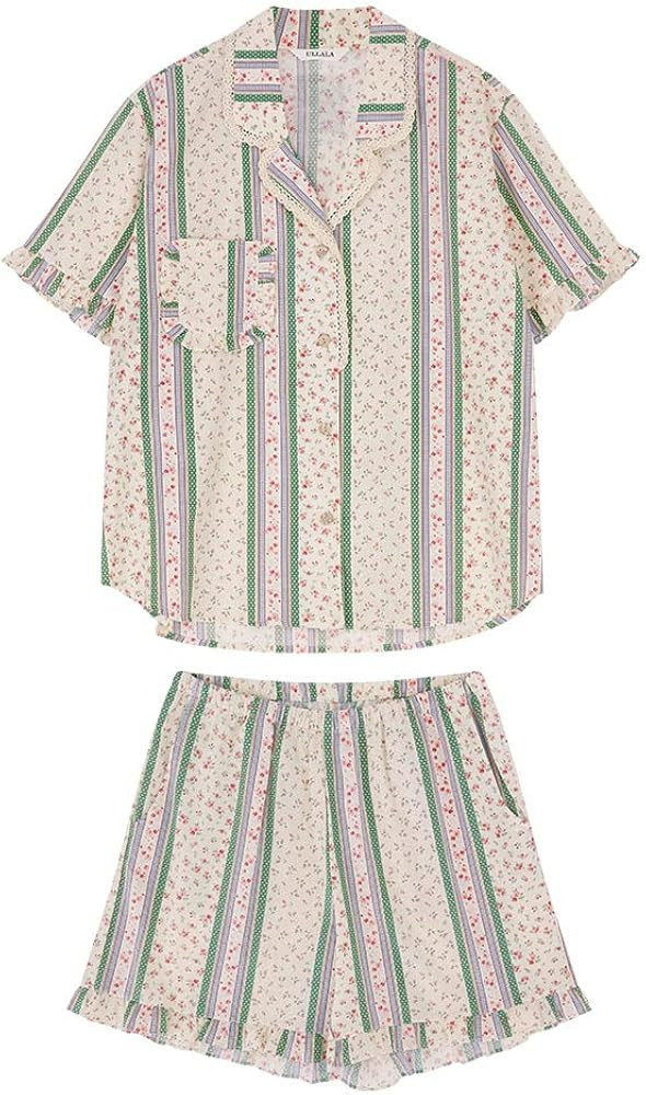 ULLALA Pajamas for Women, vintage sensibility pair pajama set sleep wear | Amazon (US)