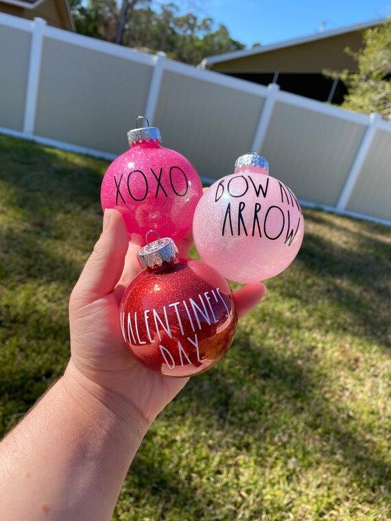 Rae Dunn Inspired Valentine's Day Ornaments for Tree | Etsy | Etsy (US)