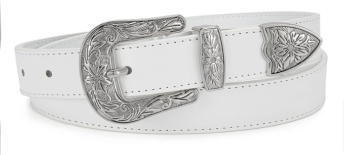 Western Belt for Women, 1.1" CR Cowboy Belt Leather Belts for Women, Country Belts for Women with... | Amazon (US)