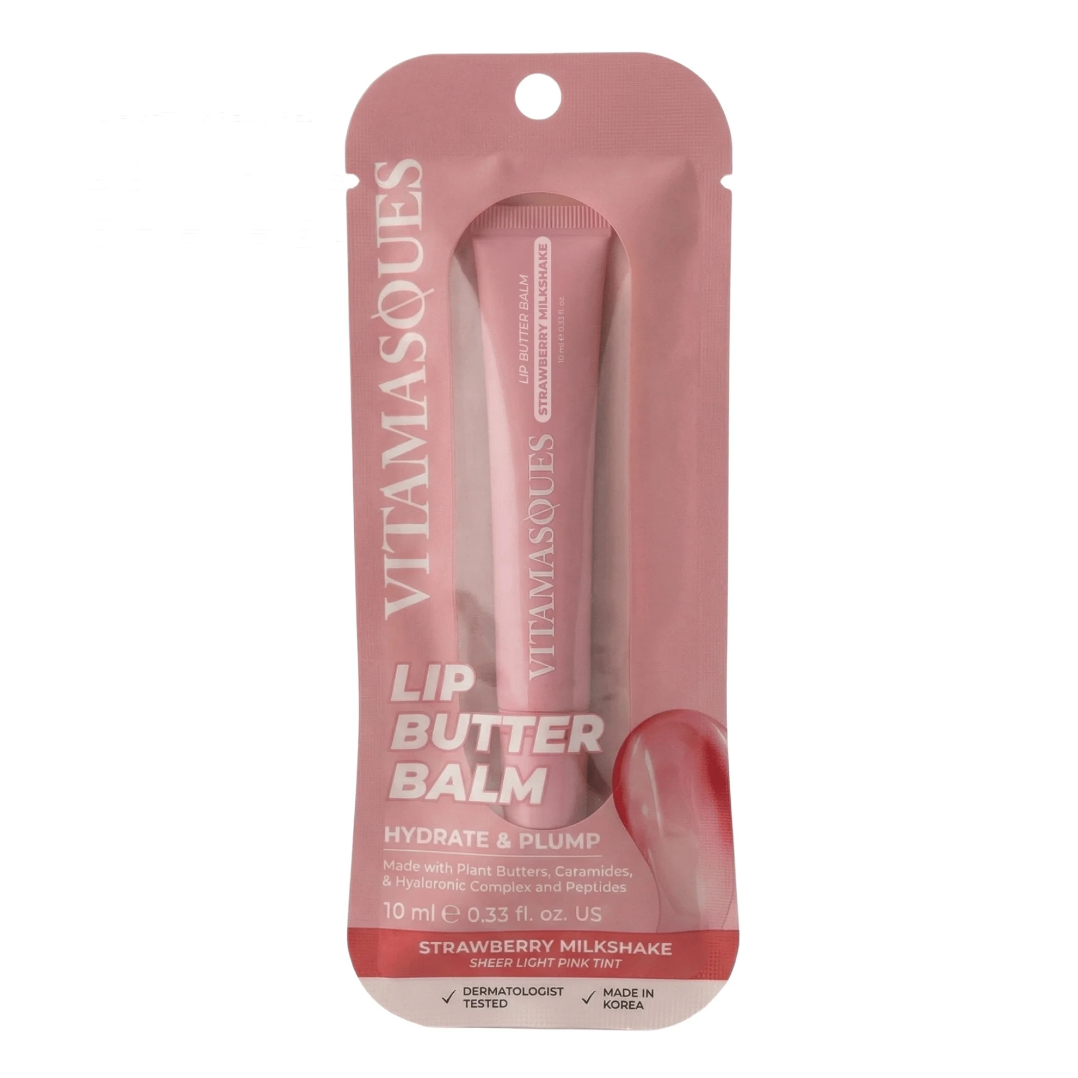Vitamasques Lip Butter Balm, Strawberry Milkshake, 0.33 fl oz - Walmart.com | Walmart (US)