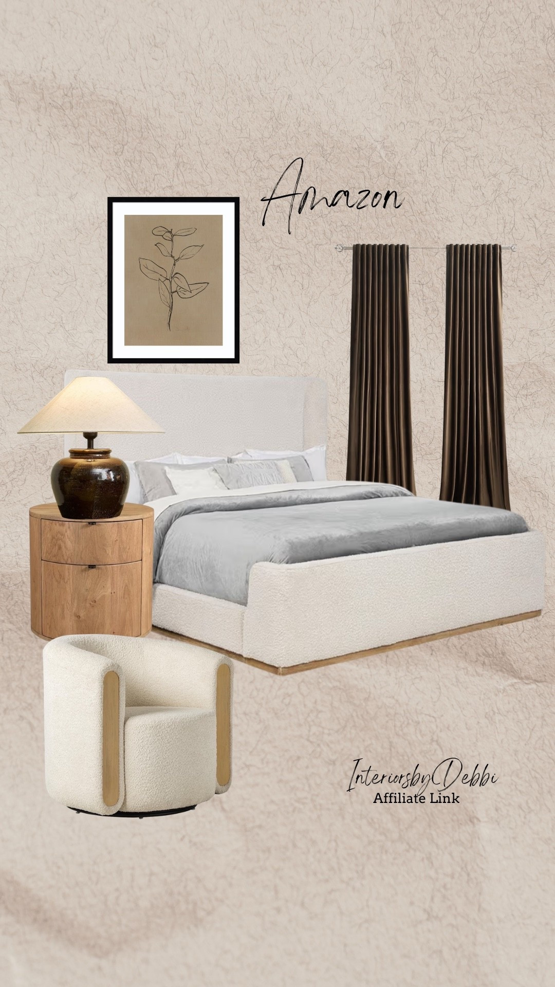 Amazon Find
Upholstered bed, nightstand, accent chair, curtains, framed art, transitional home, modern decor, amazon find, amazon home, target home decor, mcgee and co, studio mcgee, amazon must have, pottery. barn, Walmart finds, affordable decor, home styling, budget friendly, accessories, neutral decor, home finds, buy new arrival, coming soon, sale alert, high end look for less, Amazon favorites, Target finds, cozy, modern, earthy, transitional, luxe, romantic, home decor, budget friendly decor #amazonhome

#LTKSeasonal #LTKHome