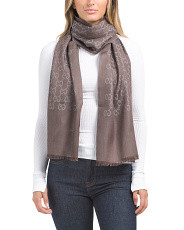Made In Italy Wool Blend Designer Scarf | TJ Maxx