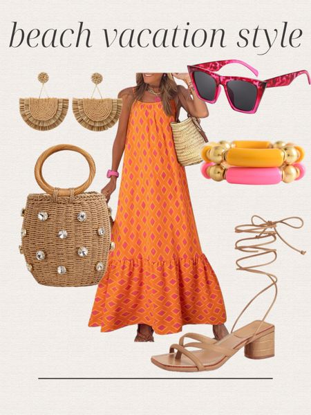 Daily Amazon finds, beach vacation outfit inspo, vacation outfit, maxi dress, boho dress, floral print dress, earrings, sandals, ratten handbag, sunglasses, beach vacation, spring break, Amazon outfits, Amazon fashion

#LTKitbag #LTKstyletip #LTKfindsunder50