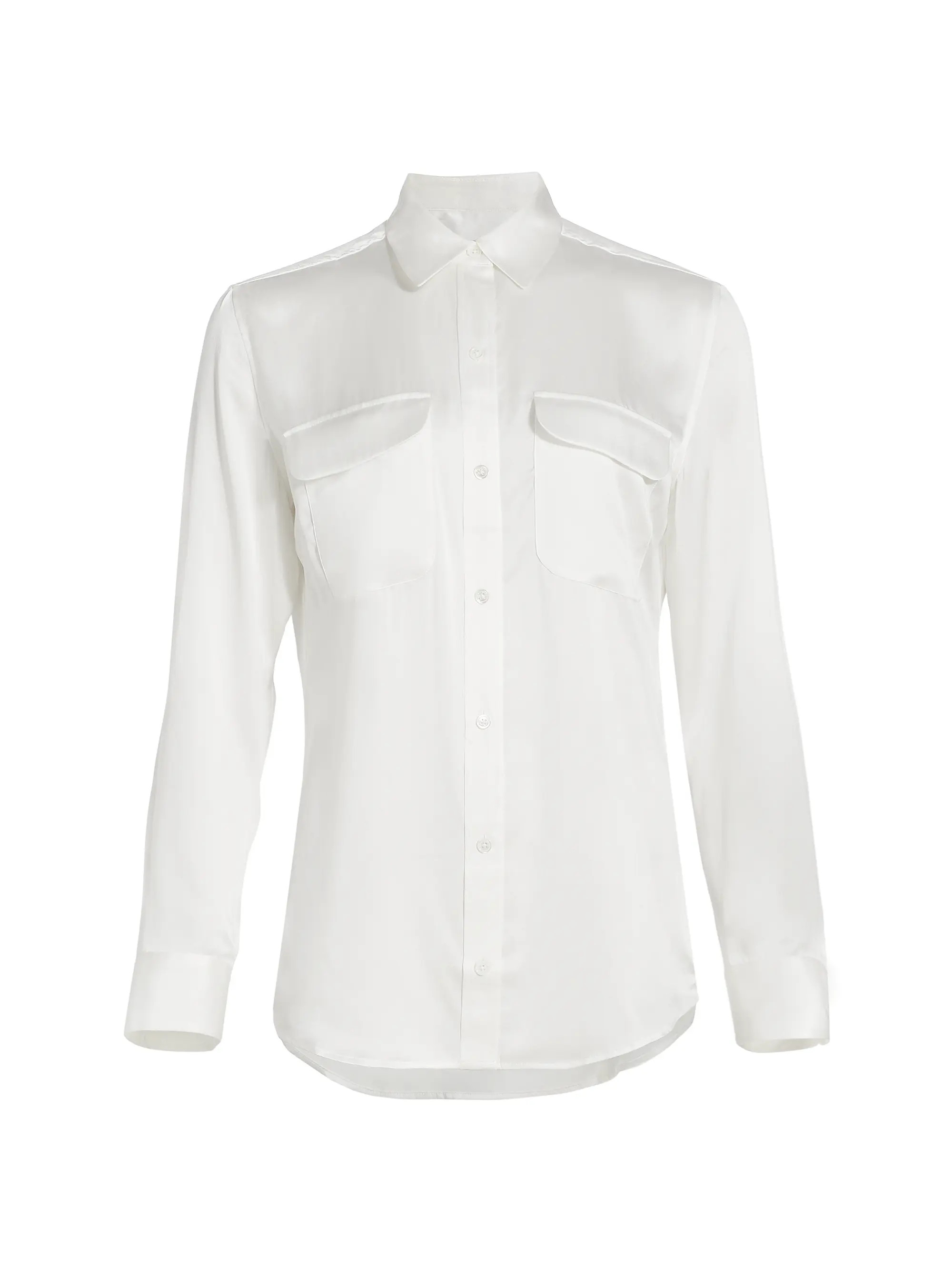 Signature Button-Up Silk Blouse | Saks Fifth Avenue