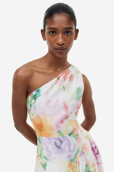 Lyocell-blend One-shoulder Dress | H&M (US + CA)