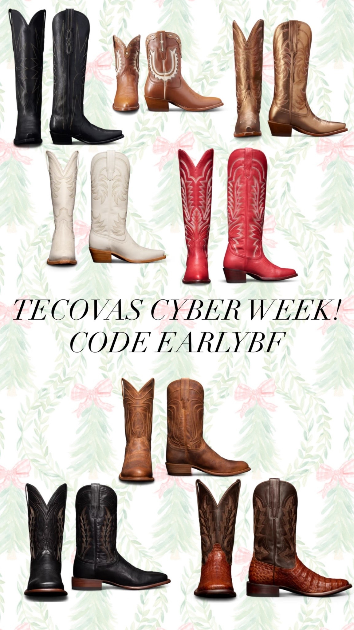 20% off Tecovas with code EARLYBF!