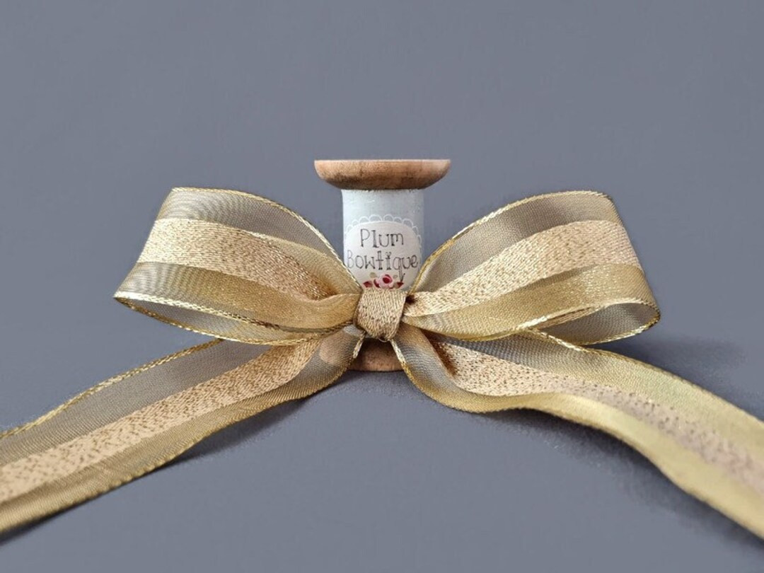 Gold Mesh Sparkle Band Ribbon With Wired Edges 38mm 1.5in - Etsy UK | Etsy (UK)