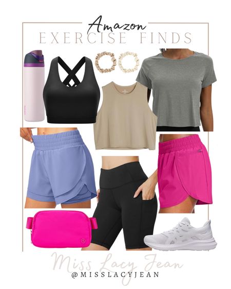 Exercise must haves include athletic shorts, biker shorts, crossbody bag, sneakers, cropped tank, sports bra, tee, waterbottle, and hair ties.

Workout clothes, workout finds, exercise outfit, Amazon finds

#LTKFindsUnder50 #LTKStyleTip #LTKFitness