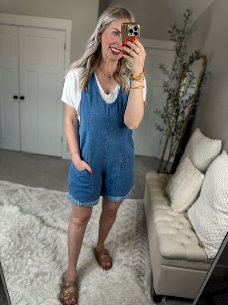 Daily try on, Amazon outfit, Amazon fashion, Amazon try on, denim overalls 

Medium 

#LTKSeasonal #LTKFindsUnder50 #LTKSaleAlert