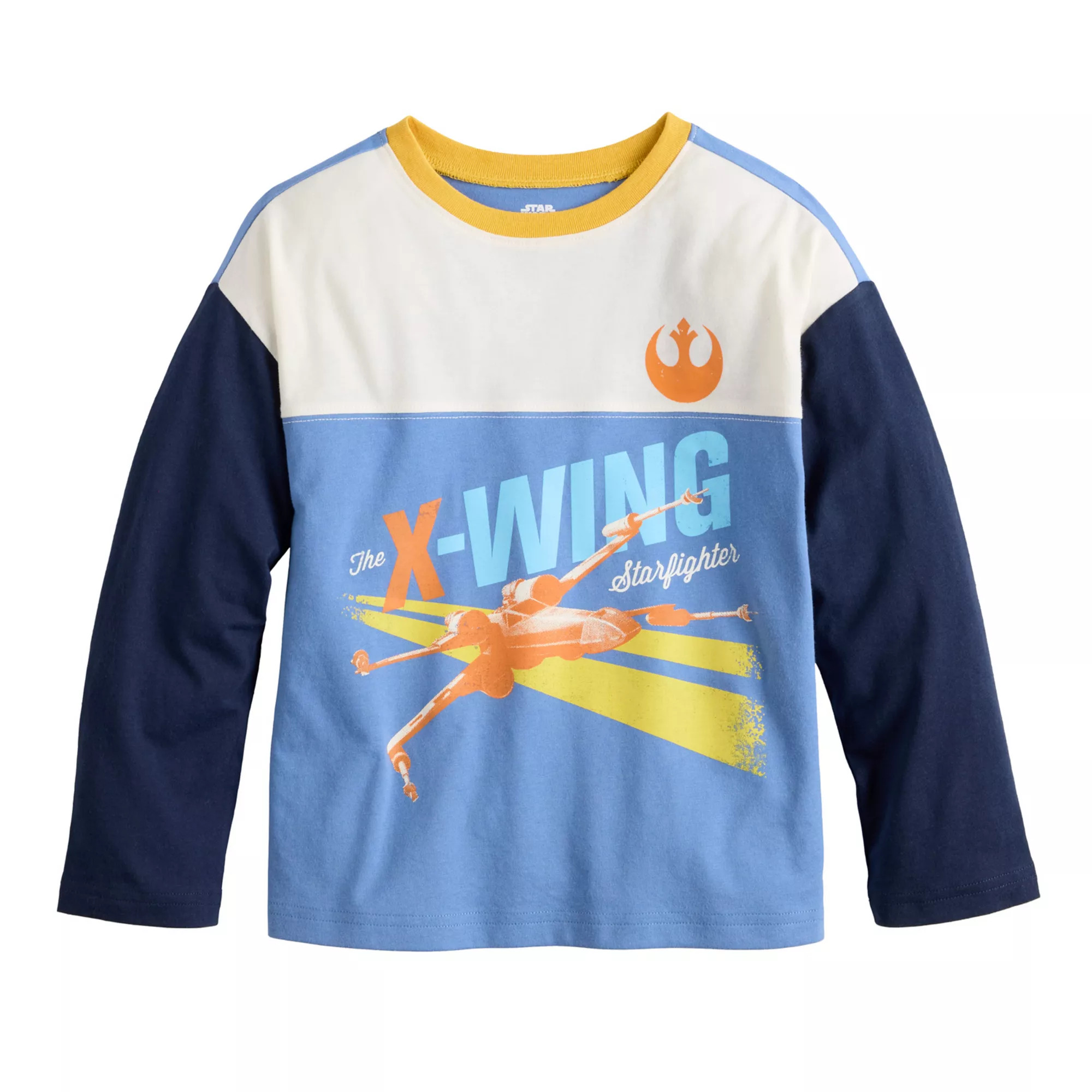 Boys 4-12 Jumping Beans® Star Wars X-Wing Starfighter Long Sleeve Colorblock Graphic Tee | Kohl's