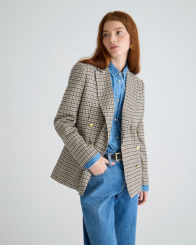 Brynn blazer in plaid Italian wool-blend | J. Crew US