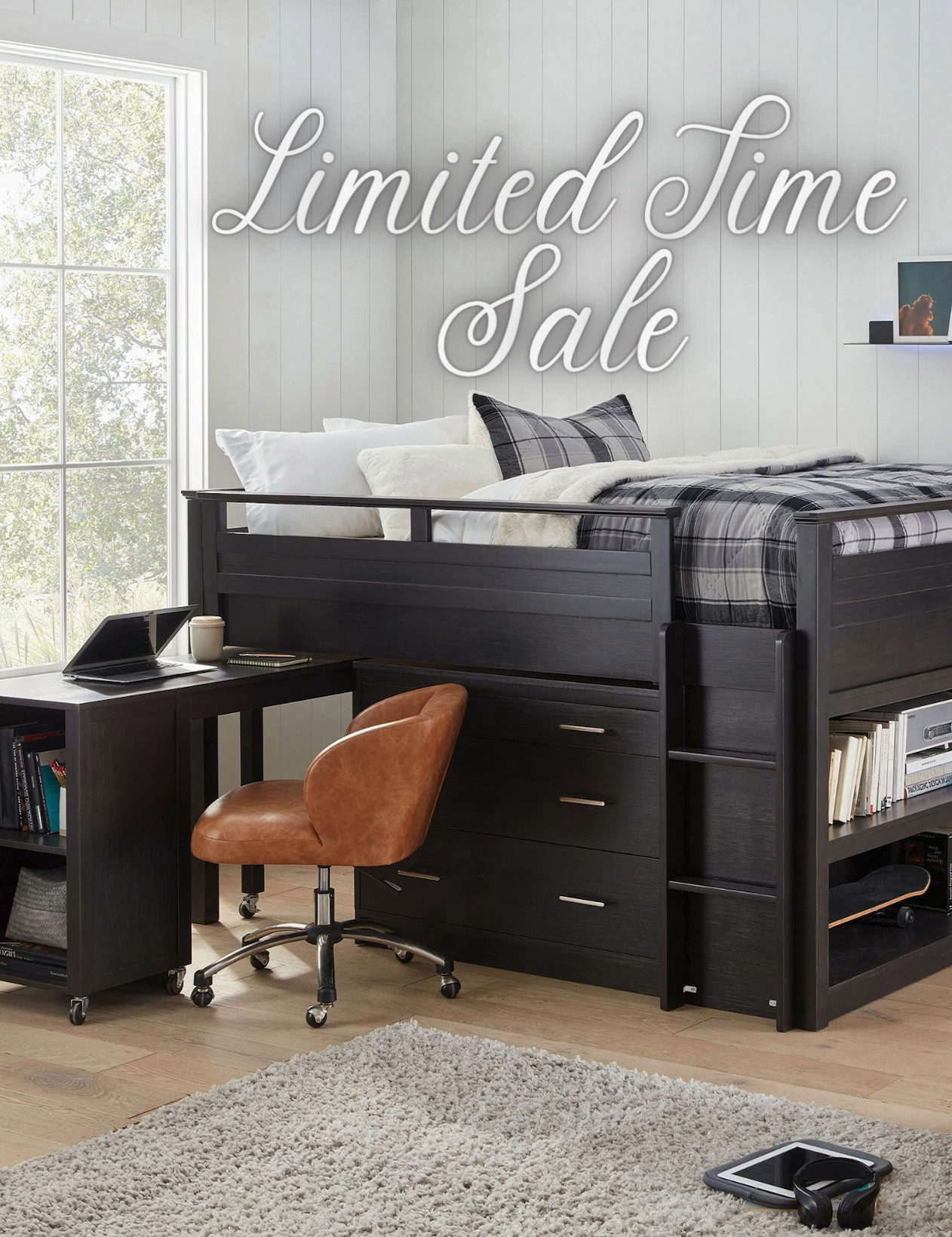 Sleep and study low loft deals bed