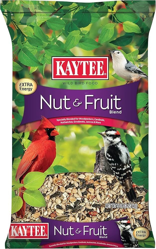 Kaytee Wild Bird Food Nut & Fruit Seed Blend For Cardinals, Chickadees, Nuthatches, Woodpeckers a... | Amazon (US)