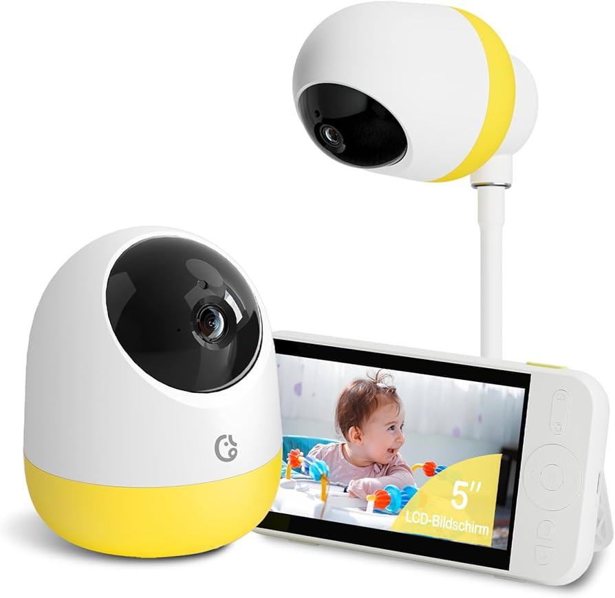 Ellie Pro Baby Monitor with Camera and Audio,5'' IPS 2K UHD Resolution,6000mAh Battery, Remote Pa... | Amazon (US)