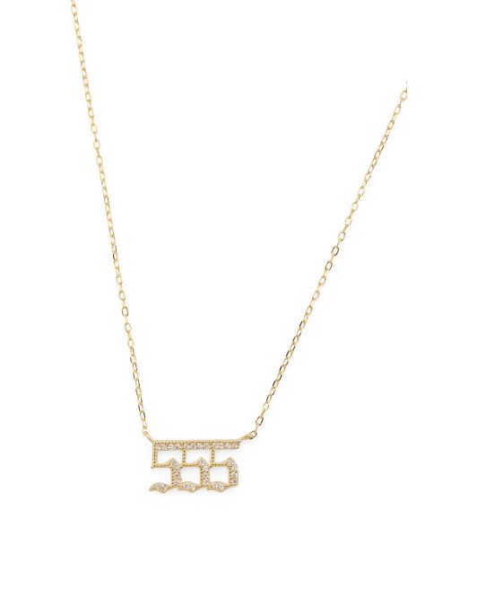 Gold Plated Sterling Silver Cz 555 Angel Numbers Necklace | TJ Maxx