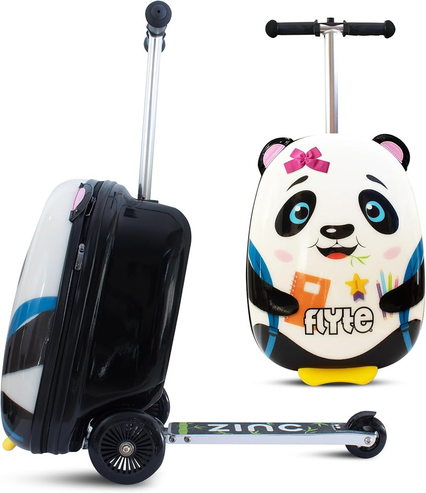 Flyte Penni the Panda Scooter Suitcase - 2-in-1, 18 inch Ride on Suitcase for Kids, 25 Litre Capa... | Amazon (US)