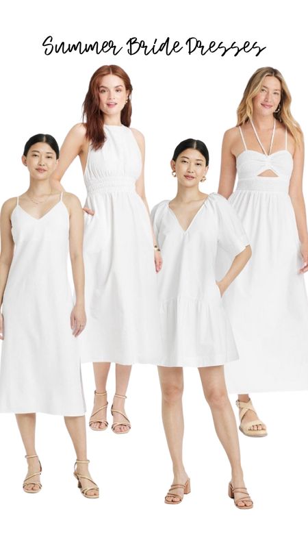 White dresses for the bride to be at Target! 

#LTKStyleTip #LTKFindsUnder50 #LTKWedding