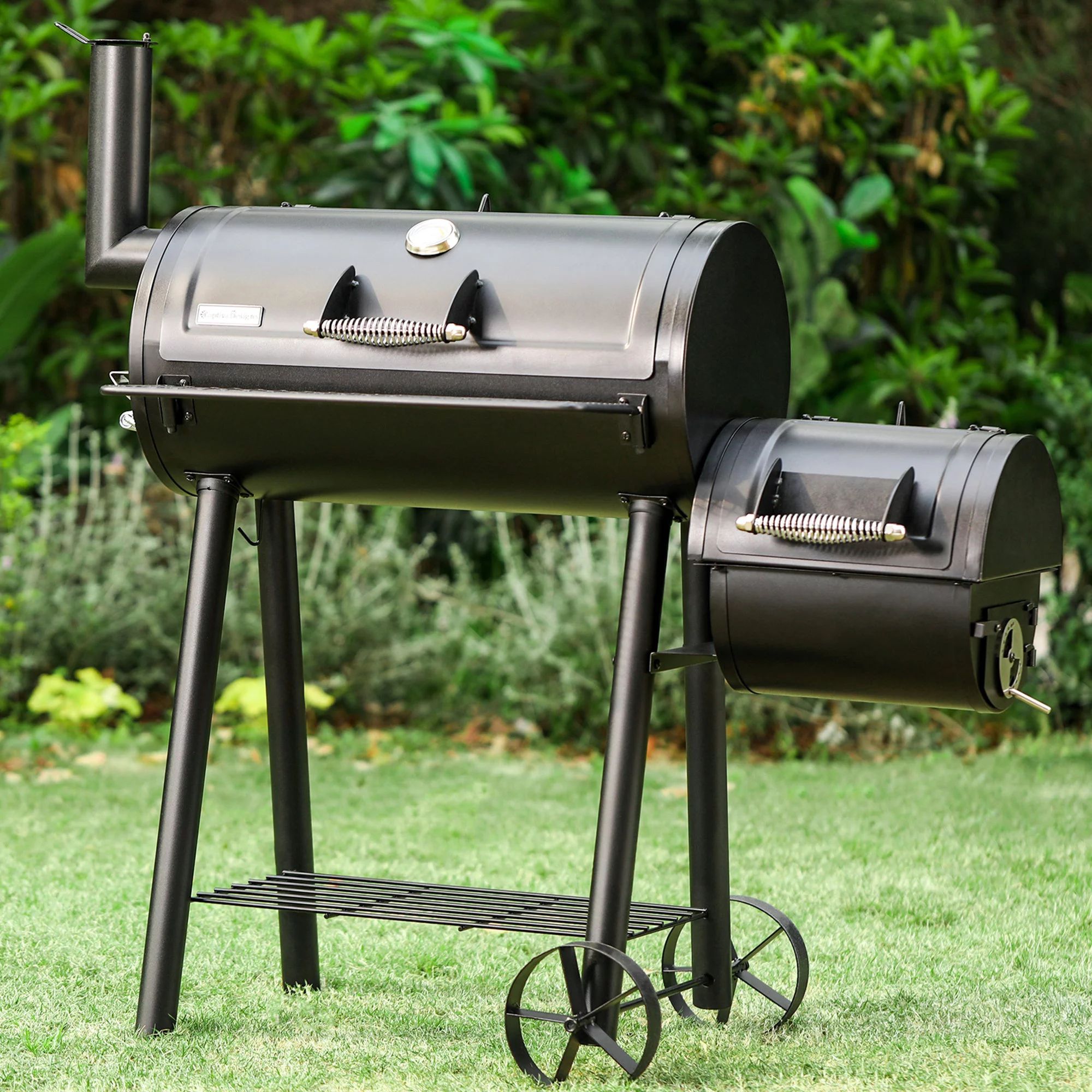 Sophia & William Portable BBQ Charcoal Grill with Offset Smoker, Black | Walmart (US)