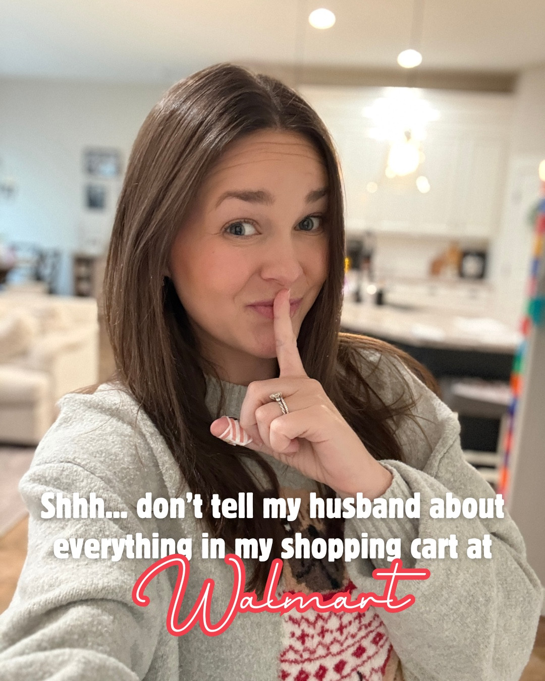 Shh don’t tell my husband about everything in my Walmart shopping cart 🤭