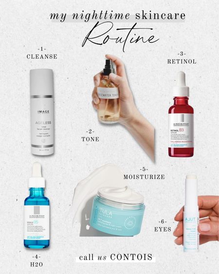 My night time skincare routine. Love this cleanser as it gently exfoliates and removes makeup from the day and this am/pm moisturizer has been a go-to of mine for years! 🧖🏼‍♀️

| tula skincare, image skincare, retinol, moisturizer, toner, cleanser, skincare at night, eye treatment, eye balm, pm skincare regimen |

#LTKunder100 #LTKbeauty #LTKitbag