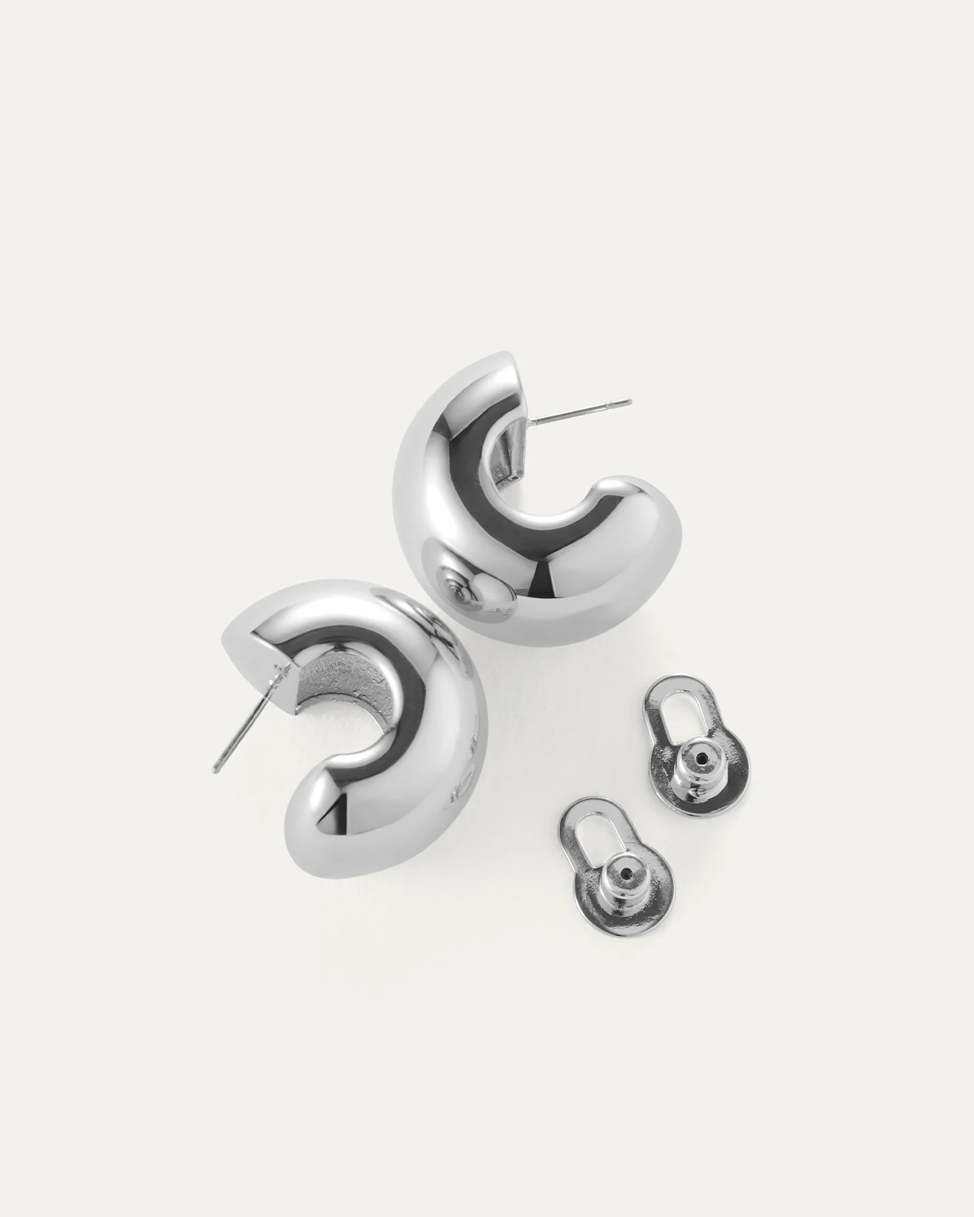 Jenny Bird - Gemma Hoop Earrings - High Polish Silver | Jones & Daughters