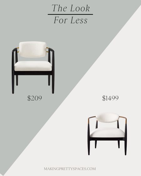 Shop this Arhaus dupe from Amazon! 
Jagger chair, Arhaus, accent chair, amazon chair, white, black, gold chair, furniture, living room 

#LTKsalealert #LTKhome #LTKstyletip