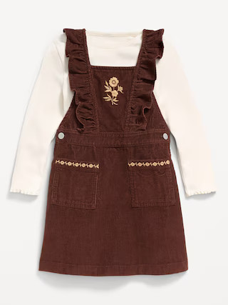 Long-Sleeve T-Shirt and Corduroy Dress Set for Toddler Girls | Old Navy (US)