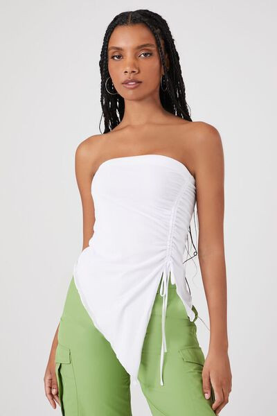 Asymmetrical Drawstring Tube Top | Forever 21 (US)