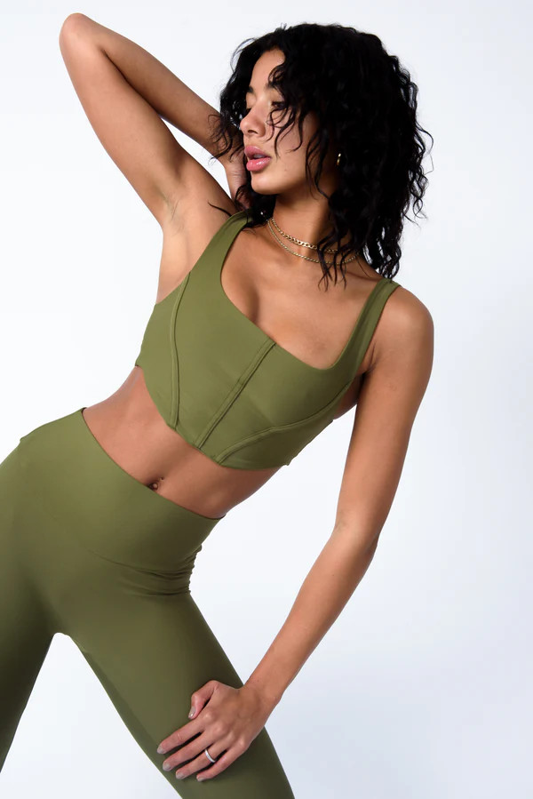 Arlo Sports Bra - Palm | Skatie LLC