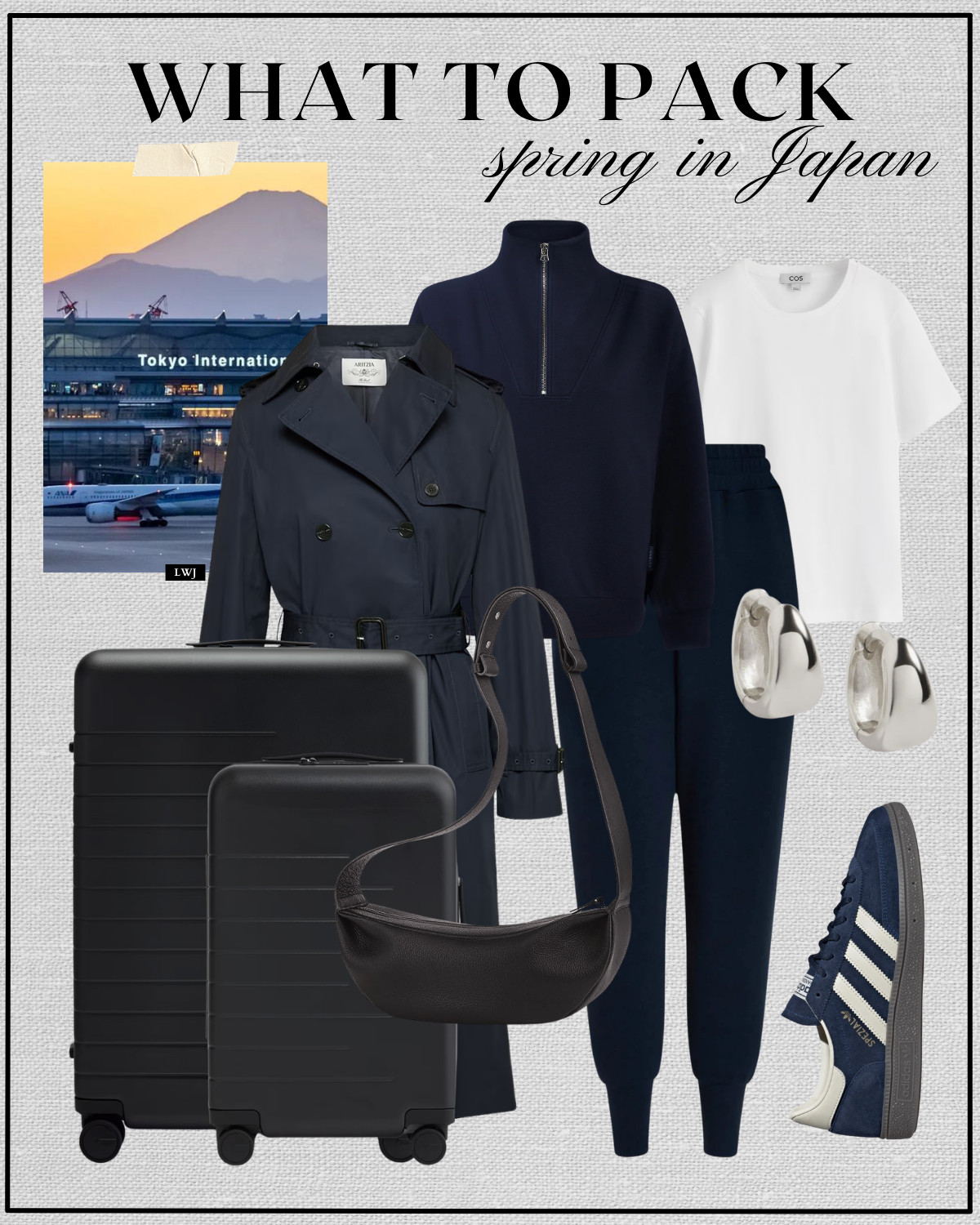 spring outfit inspo for japan

travel day outfit / airport outfit / navy trench coat / navy matching varley set / quince suitcases / minimal leather crossbody / adidas handball spezial sneakers  

 

#LTKTravel
