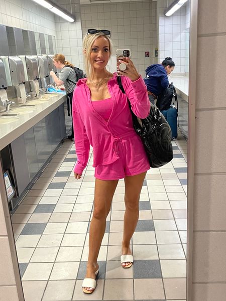 Travel Terry athleisure set & airport outfit! Follow @hollyjoannew for style and beauty! So happy you’re here babe! Xx#LTKfit 

#LTKunder50 #LTKstyletip #LTKtravel