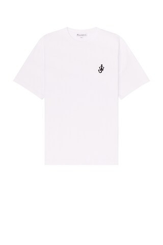 JW Anderson Anchor Embroidery T-Shirt in White | FWRD 
