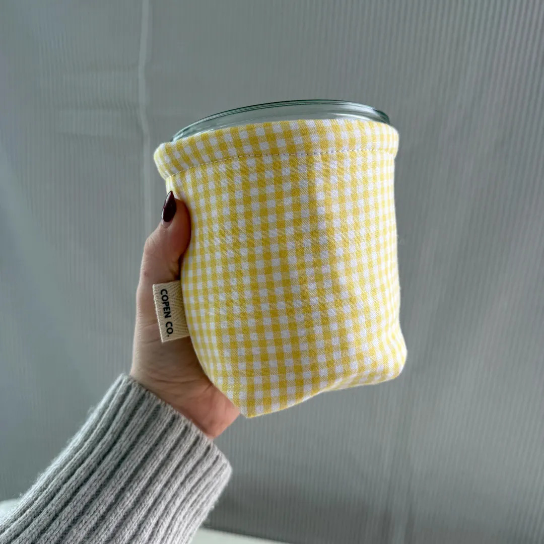 Yellow Gingham Weck Jar Cozy | Etsy (US)