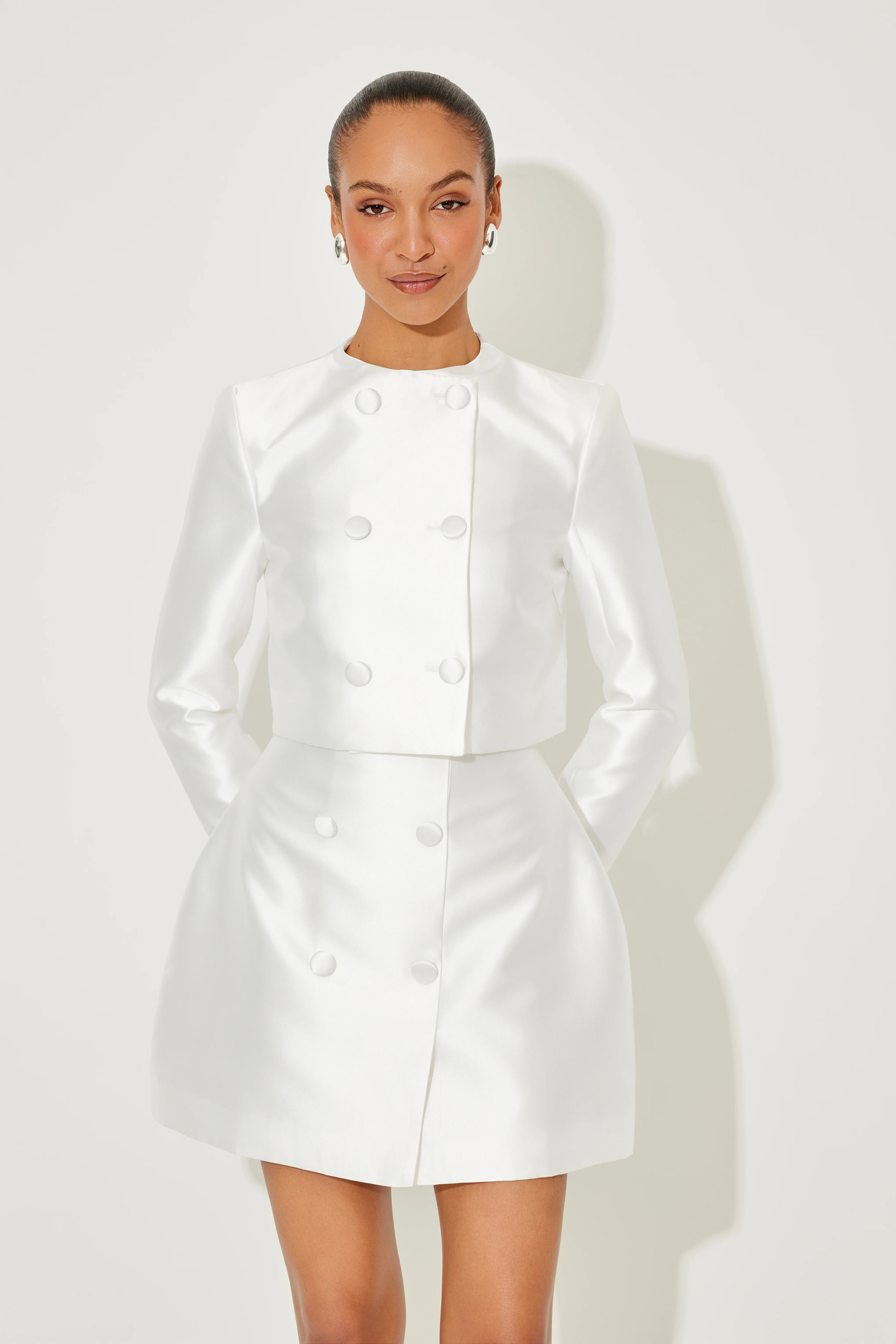 The Ultimate Muse Satin Button Mini Skirt | Odd Muse