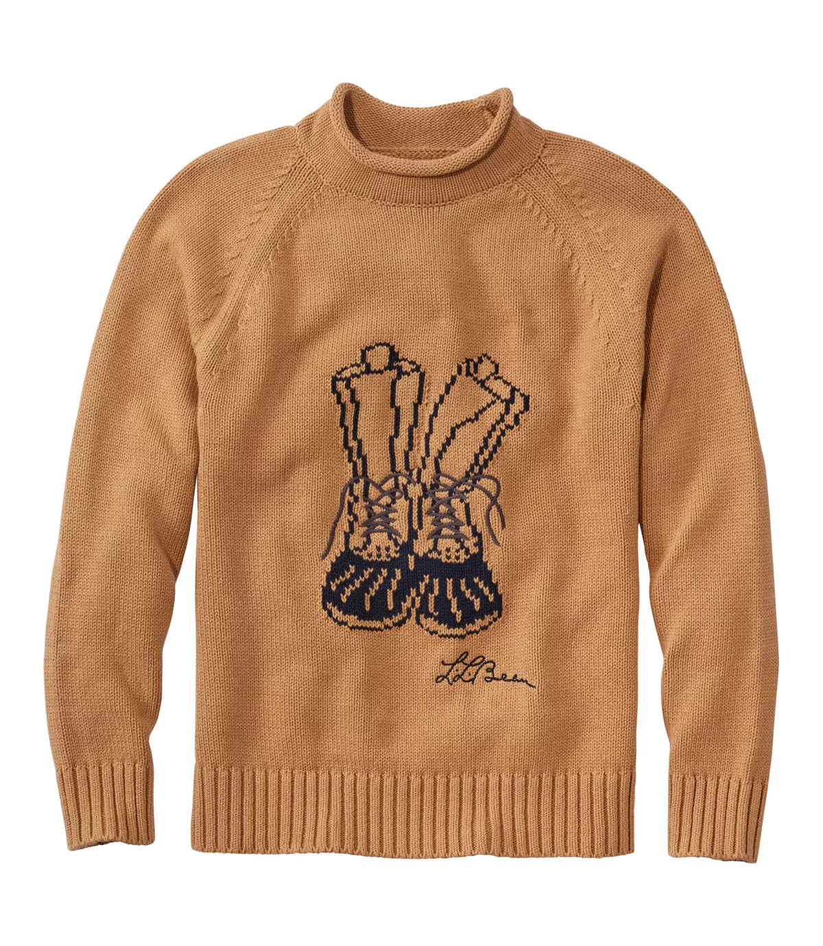 Men's Signature Organic Cotton Rollneck Sweater, Fair Isle | L.L. Bean
