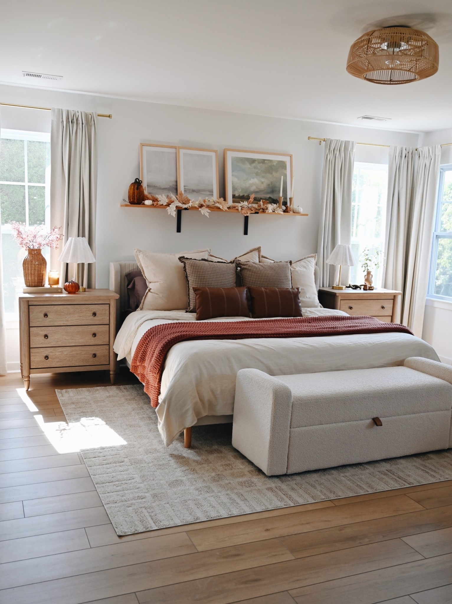 Fall master bedroom 🍂 NEW rug from @loloi x @chrislovesjulia collection 

#LTKSeasonal #LTKFallSale #LTKHome