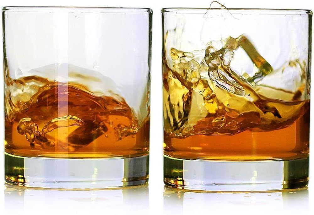 KGnB Whiskey Glasses,Set of 2,11 oz,Premium Scotch Glasses,Bourbon Glasses for Cocktails,Rock Sty... | Amazon (US)