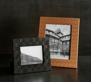 Woven Leather Frames | Pottery Barn (US)