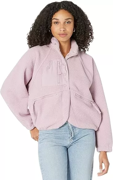 Free People, Hit The Slopes Jacket (Neon Coral)