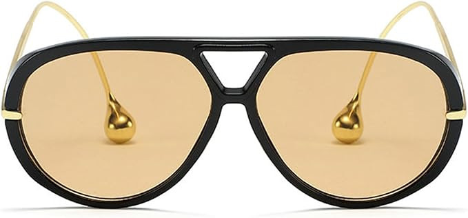 willochra Vintage Oversized Pilot Shield Sunglasses Women Luxury Trendy Sun Glasses For Ladies Bi... | Amazon (US)