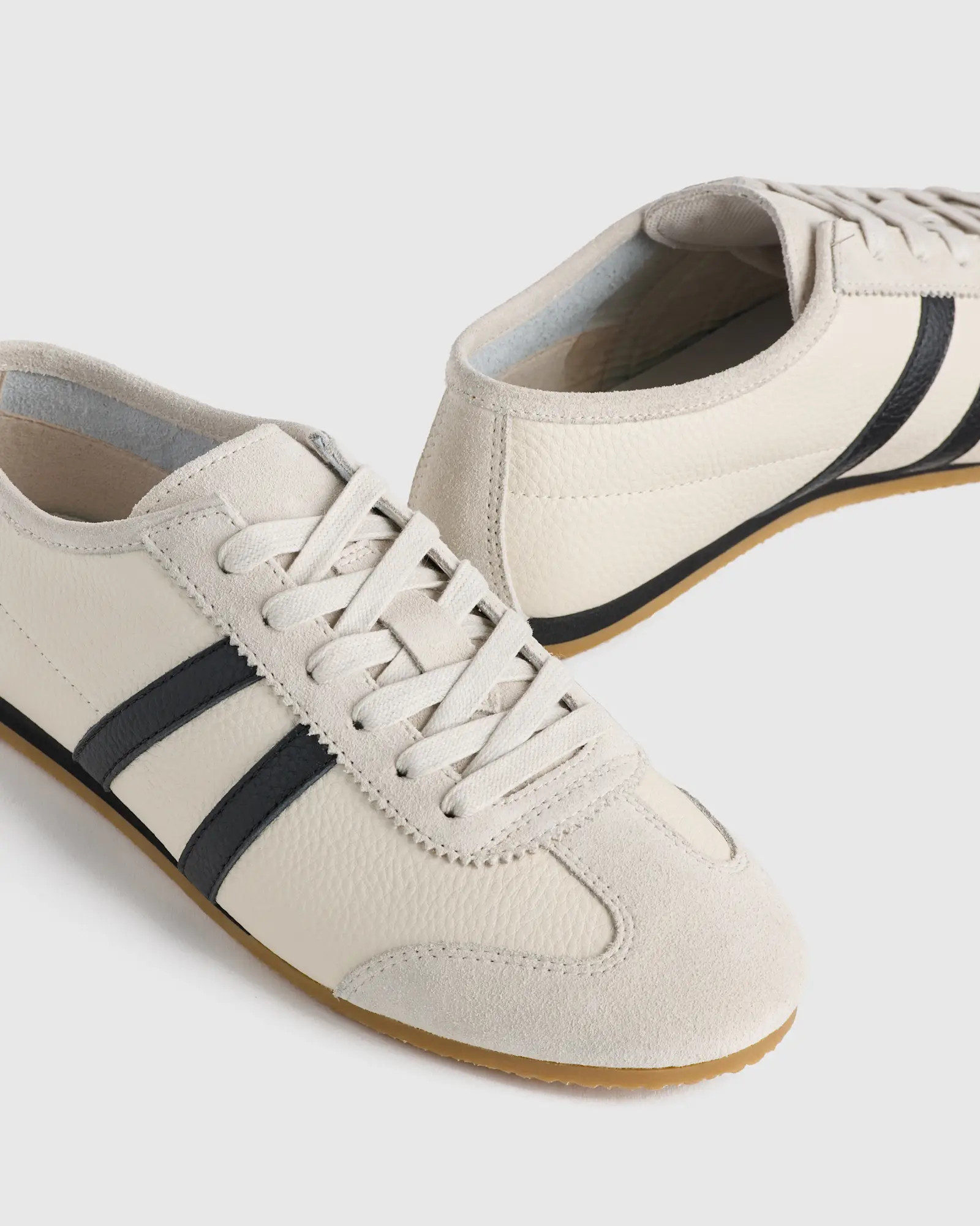 Italian Leather & Suede Low Profile Sneaker | Quince