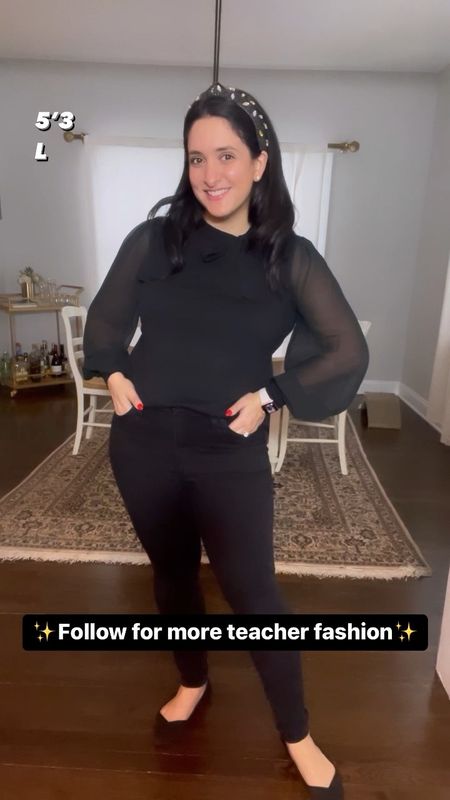 Another all black look featuring one of my favorite brands that you can find at Nordstrom! This top comes in a few colors and is also currently on sale. Headband is old and from Anthro.

#LTKunder100 #LTKworkwear #LTKstyletip